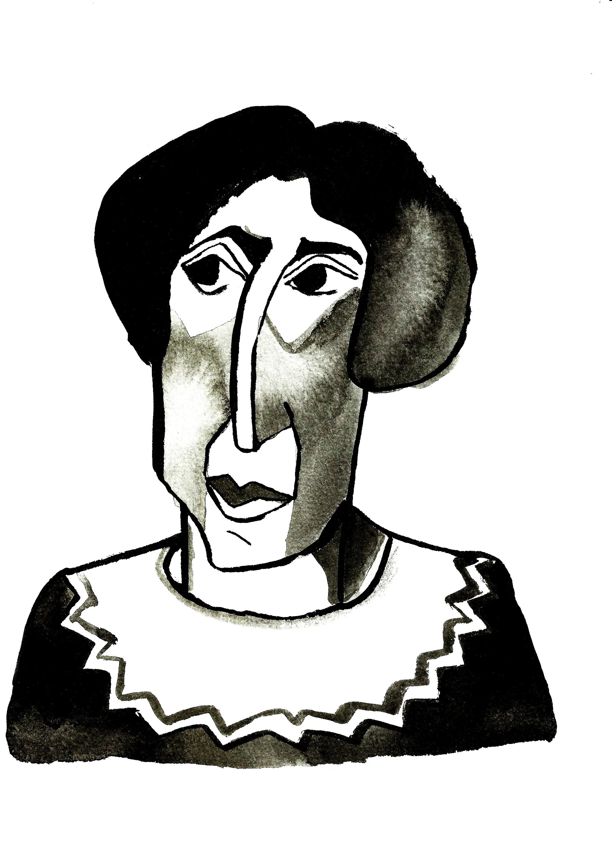 Zeichnung für das Porträt der Übersetzerin Rosa Schapire auf UeLEX